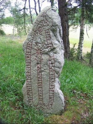 Runestone in Väsby, Uppland in Sweden