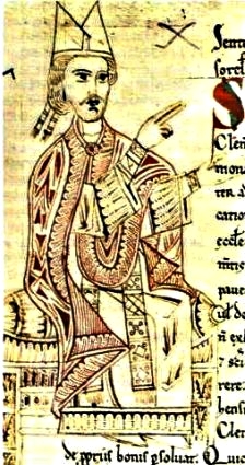Pave Gregor 7. i et gammelt hndskrift