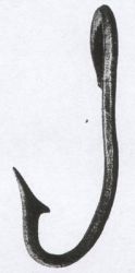 Fishing hook of bronze from Slagerhuse
