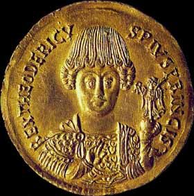 Coin with portrait of Theodoric