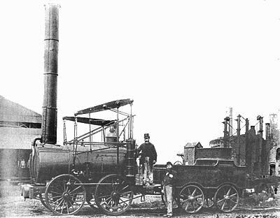 The English steam locomotive Agenoria from 1829
