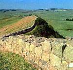 Hadrian's wall in North England near Scotland