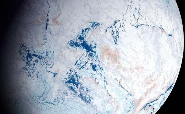 Artistic reconstruction of the Snowball Earth theory