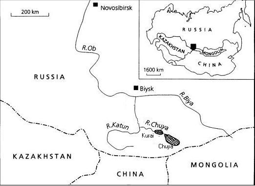 Sen-pleistocne gletcher opdmmede ser i Altai bjergene