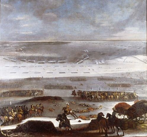 Svenskerne gr over isen i vinteren 1658 d. 30. januar