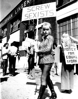 Feministisk demonstration i 60'erne