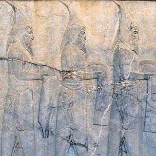 Skyther som frembrer tribut til perserkongen - Fra Persepolis 200 AC