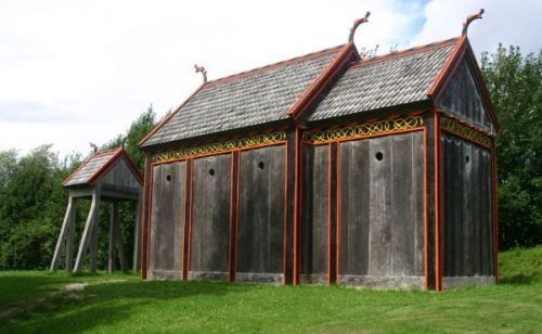 Reconstructed stave church from Hørning