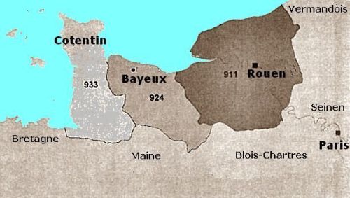 The gradual expansion of Normandy in the Viking Age