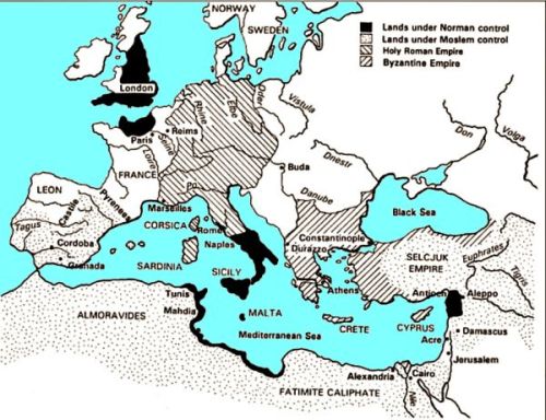 Normanniske områder i tidlig middelalder