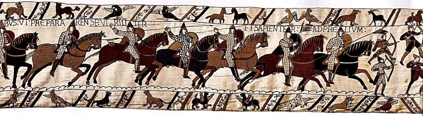 Normanisk kavaleri på Bayoux tapetet
