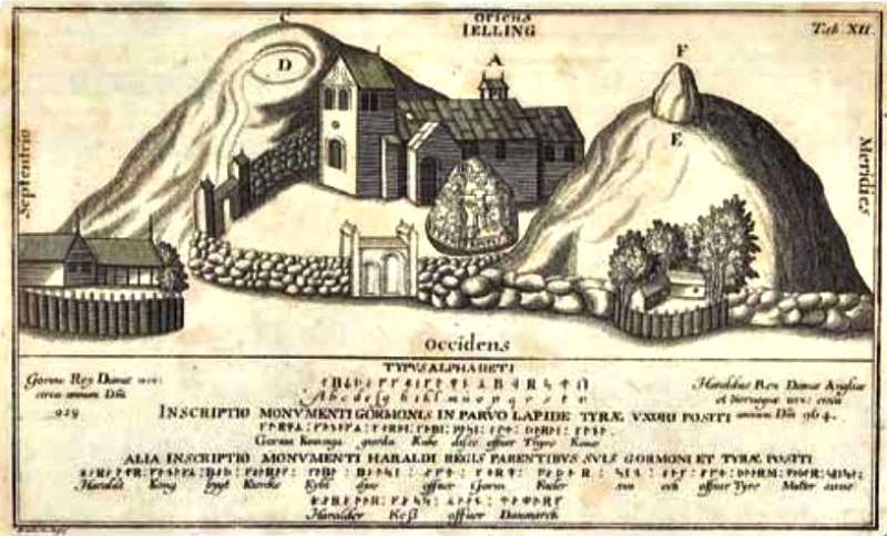 Kobberstik af Jelling 1591