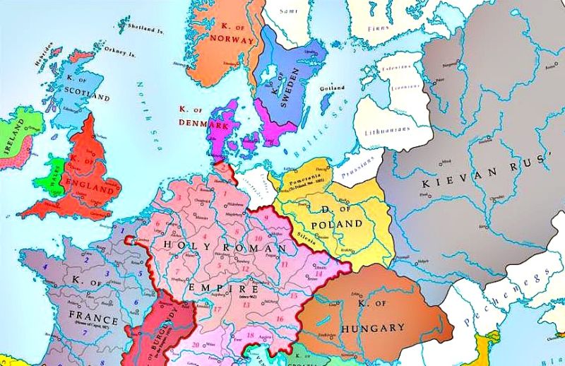Det nordvestlige Europa år 1000