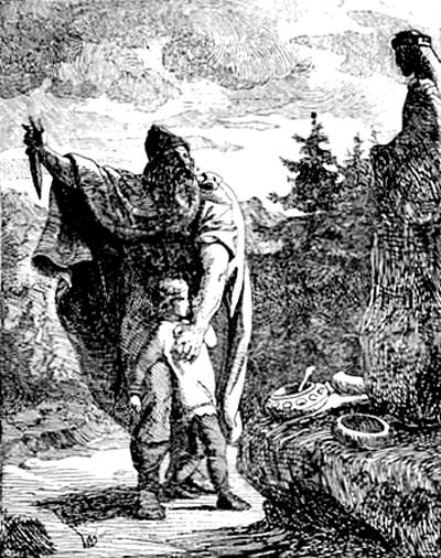 Hakon Jarl sacrifices his son Erling to victory