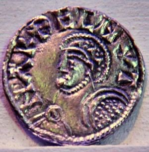 Portrait of Hardicanute on coin