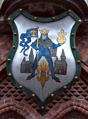 Canute the Holy in Odense city's coat of arms.