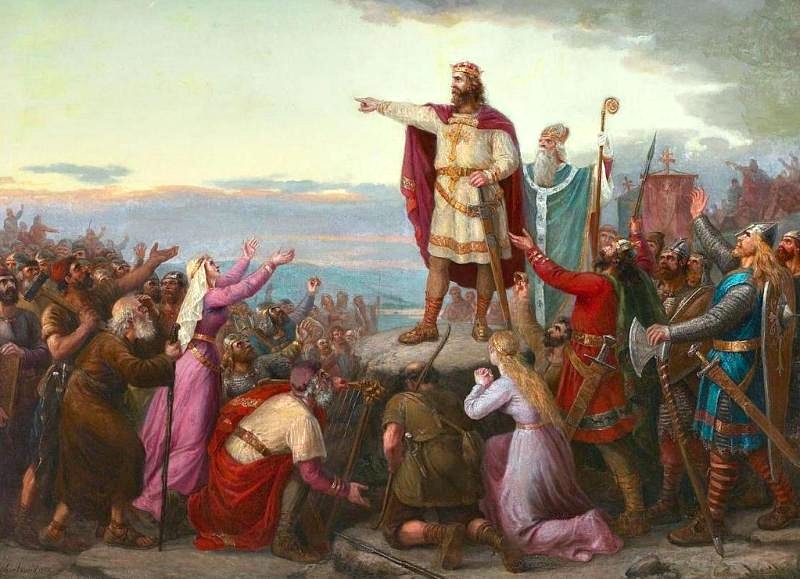 King Erik proclaims his will to go on crusades on the ting in Viborg