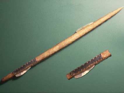 Flint-edge spear from the Kongemose culture