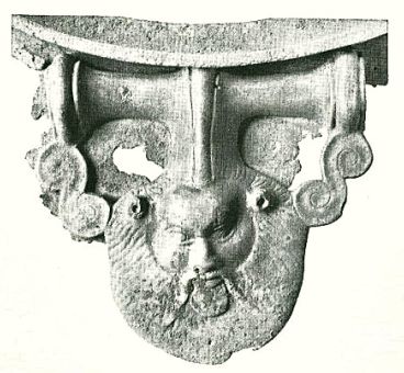 Detail from bronze cauldron from Langø