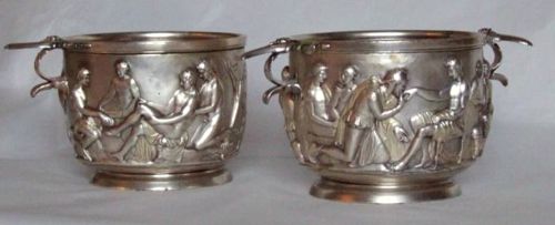 Romerske sølvkopper fra det berømte Hoby fund