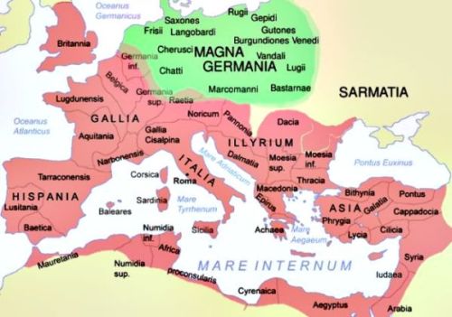 The Roman Empire and the free Germania