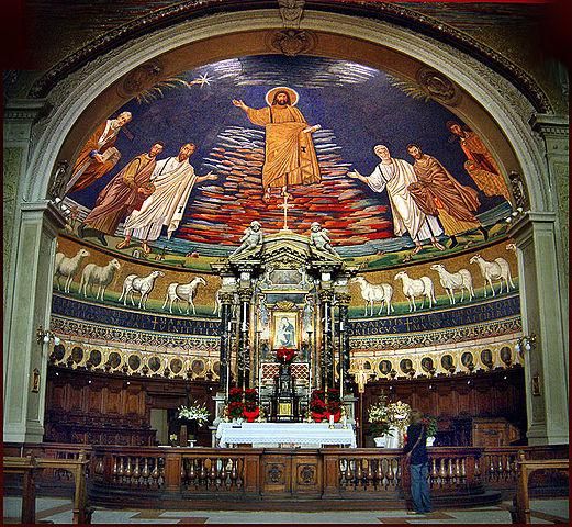 Mosaic in Basilica Santi Cosma e Damiano