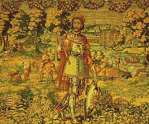 Canute the Sixth on one of Hans Knieper's Kronborg tapestries