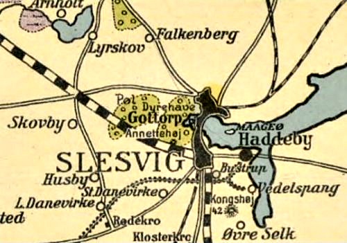 Mågeø on a map from  1913