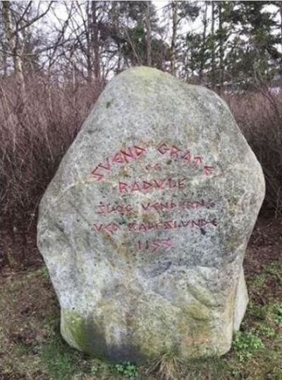 Memorial stone for Svend Grathe in Karlslunde
