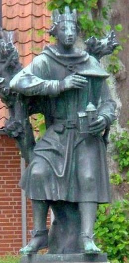 Statue of Svend Grathe in Nordborg on the island of Als