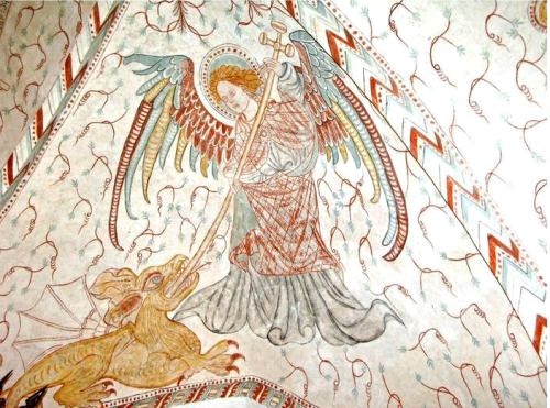 The Archangel Sct. Michael fights the dragon