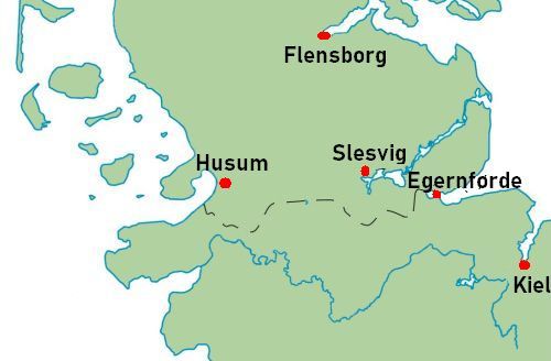 The language boundary between Danish and German in the Middle Ages