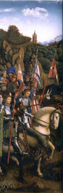 Detail of Knights of Christ by Jan van Eyck