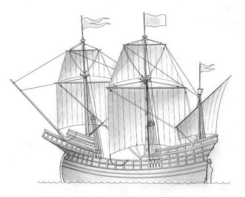 A Venetian ship from the 1400's
