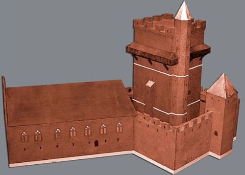 Rekonstruktion af Helsingborgs slot i begyndelsen af 1300-tallet