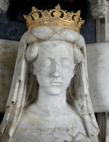 Queen Margrete on her gravestone in Roskilde Cathedral