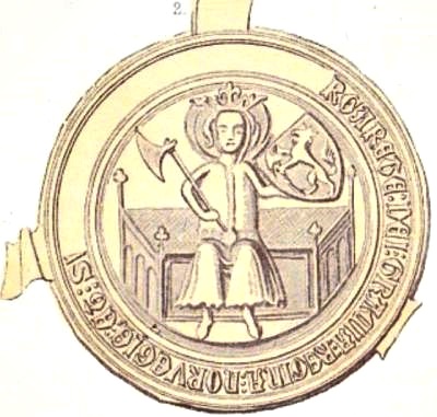 Queen Margrete's seal as regent of Norway, used in 1388