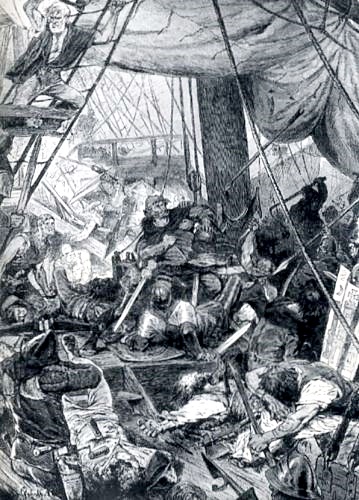Simon of Utrecht defeats the pirates at the Battle of Heligoland in 1401