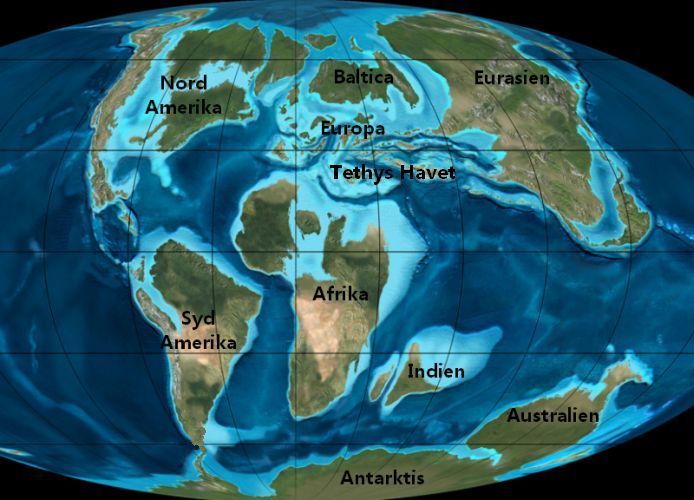 Map of the World in
Cretaceous