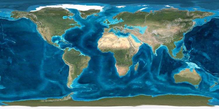 Verden i Miocæn 20 mill. år før nutid
