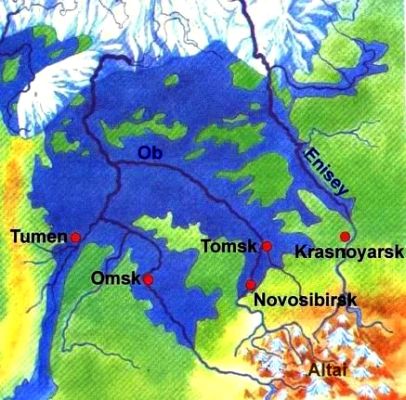 Pleistocene lake in the West Siberian Lowland