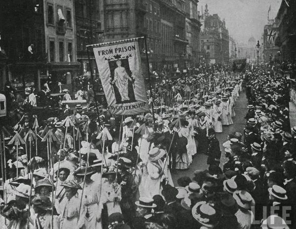 Suffragette demonstration i 1910