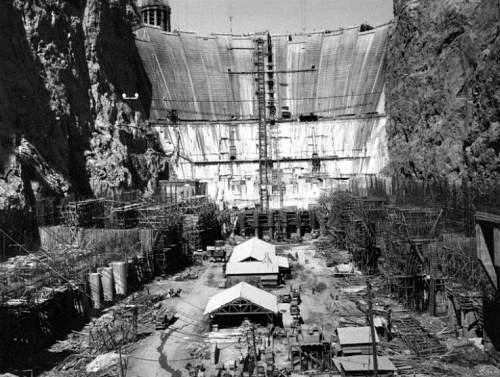 Hoover Dam under construction
