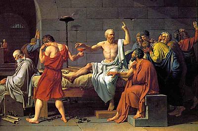 Socrates død. Maleri af David