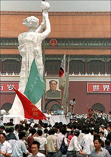 The Goddess of Democracy in Tian An Men Square