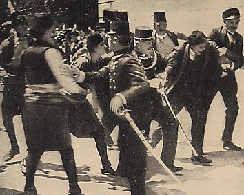 Gavrillo Princip is arrested after the assassination