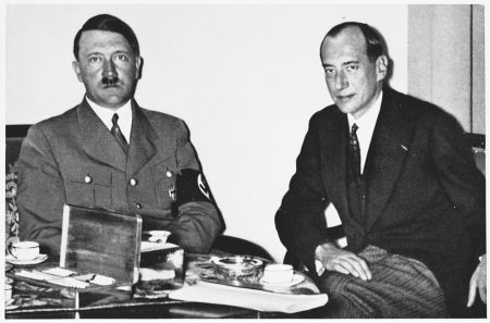 The German chancellor Adolf Hitler and the Polish foreign minister Beck.