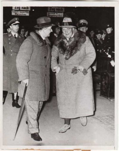Lipski and Goering meet in 1935 before a hunting excursion in  Eastern Poland 