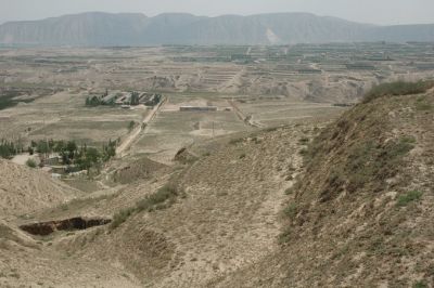 Typisk moderne landskab i Gansu