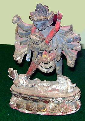 A Dan Xiang god performs the cosmic dance. From the museum in Yinchuan